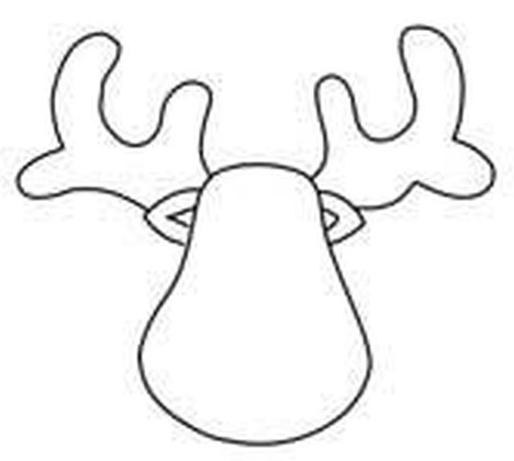 Reindeer Face Coloring Coloring Pages